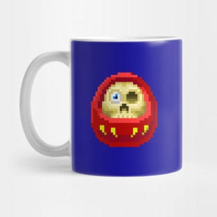 8 Bit Daruma doll Skull Mug